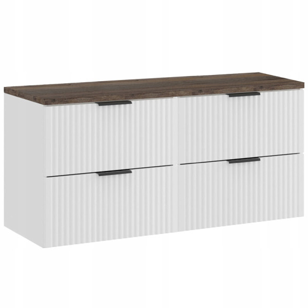 Szafka pod umywalkę 120 cm ADEL WHITE z blatem SANTA FE VINTAGE 643694
