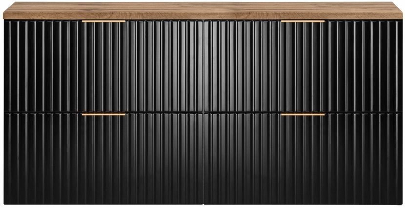 Szafka Pod Umywalkę 120 cm CZARNA Wotan BLAT RYFLE FLOW 349743