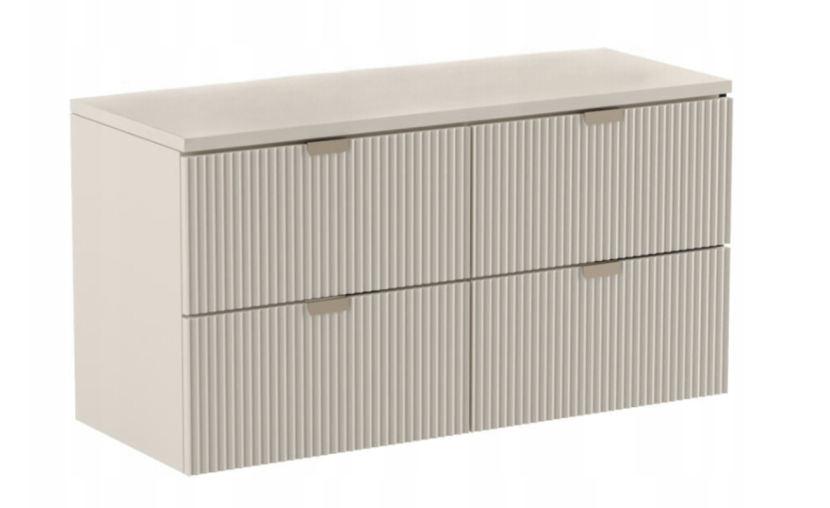 Szafka pod umywalkę 120 cm Kaszmir z ryflowanymi frontami 604830