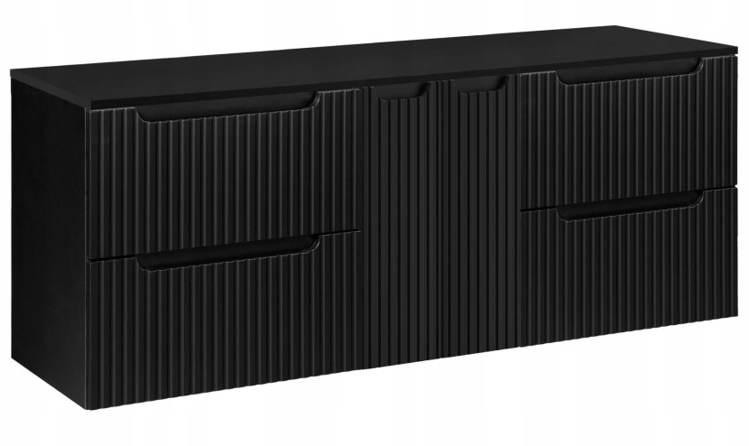 Szafka pod Umywalkę 160 cm z Blatem RYFLE NOVA BLACK 232711