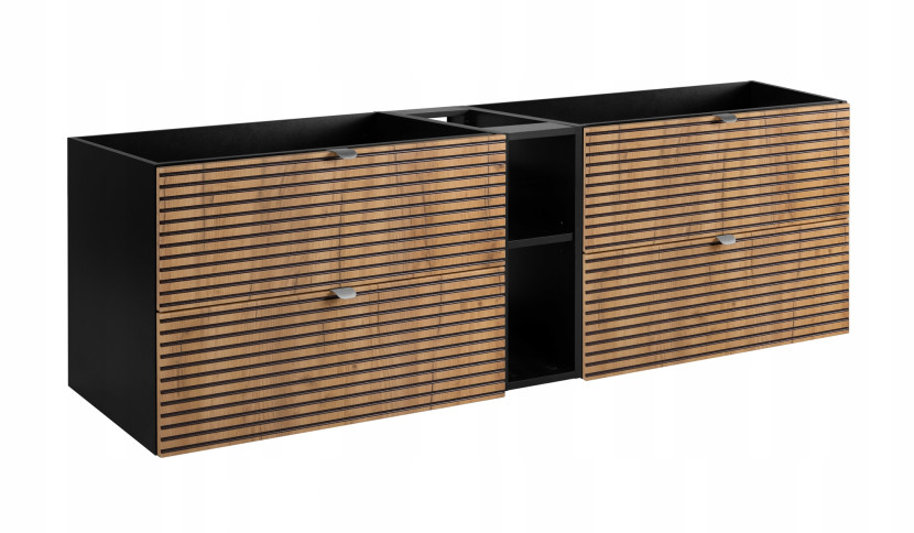 Szafka Pod UMYWALKĘ 180 cm Wisząca FREZOWANA 4S REGAŁ AURA 311317