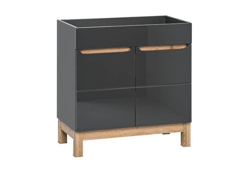 Szafka pod umywalkę 60 cm Bali szary połysk 126566