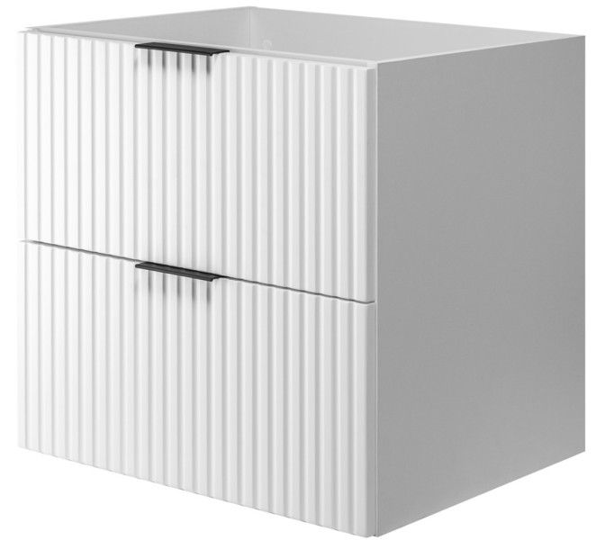 Szafka Pod Umywalkę 60 cm BIAŁA Wisząca RYFLE 2S MDF FLOW 326609