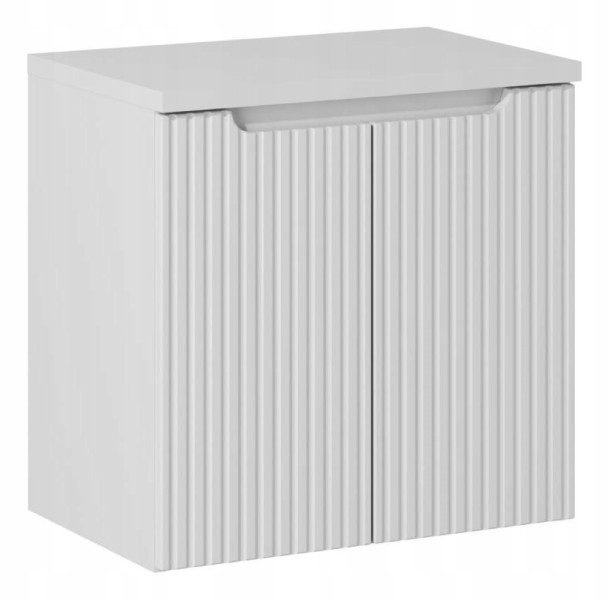 Szafka Pod Umywalkę 60 cm BIAŁA Z BLATEM RYFLE 2D NOVA WHITE 261787