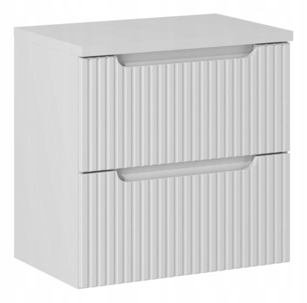 Szafka Pod Umywalkę 60 cm BIAŁA Z BLATEM RYFLE 2S NOVA WHITE 262822