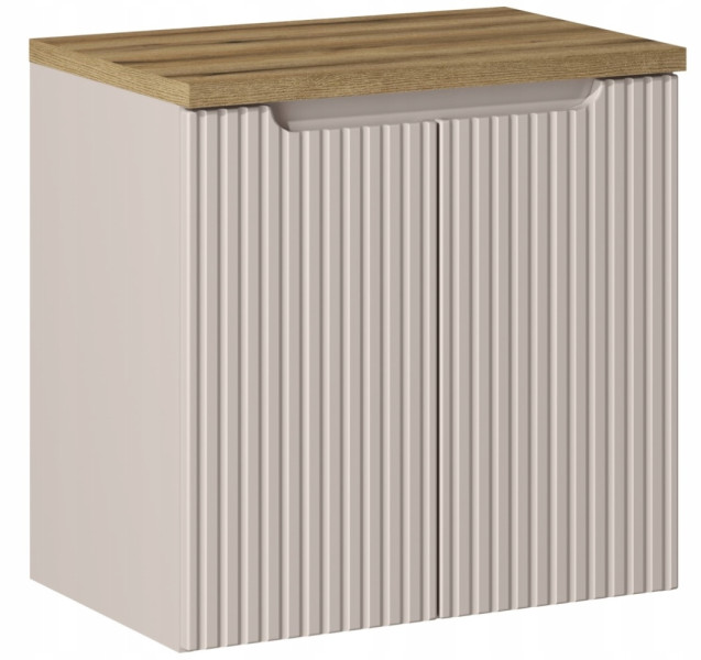 Szafka Pod Umywalkę 60 cm BLAT EVOKE RYFLE 2D NOVA KASZMIR 290890