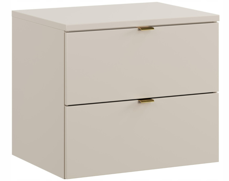 Szafka Pod Umywalkę 60 cm Kaszmir Blat Wisząca 2 Szuflady DALIA 550583