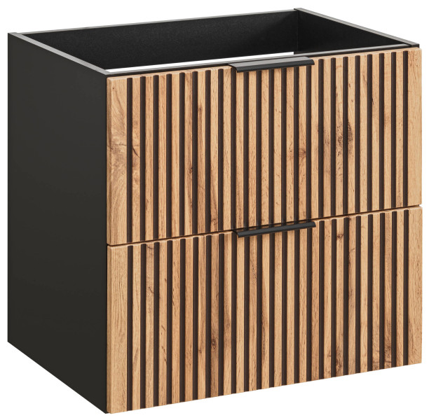 Szafka pod umywalkę 60 cm Xilo Black Wotan 121601