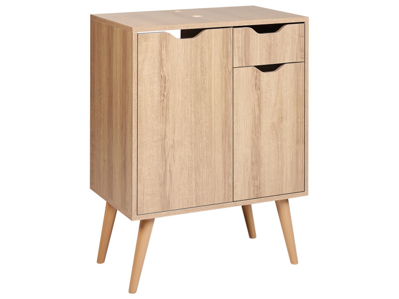 Szafka pod umywalkę 60 x 80 cm MDP jasny brąz 656611