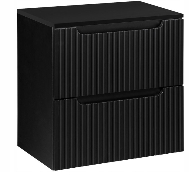 Szafka pod Umywalkę 60cm z Blatem RYFLE NOVA BLACK 221903