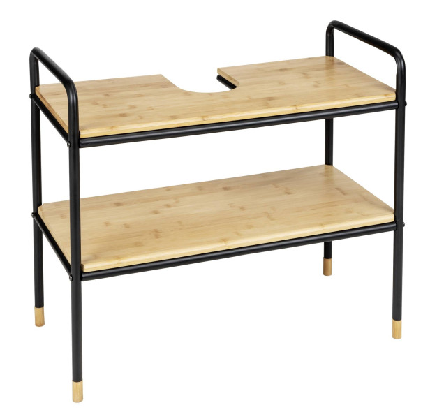 Szafka pod umywalkę, 70 x 60 x 33,5 cm, bambusowy blat, Loft, WENKO 550589