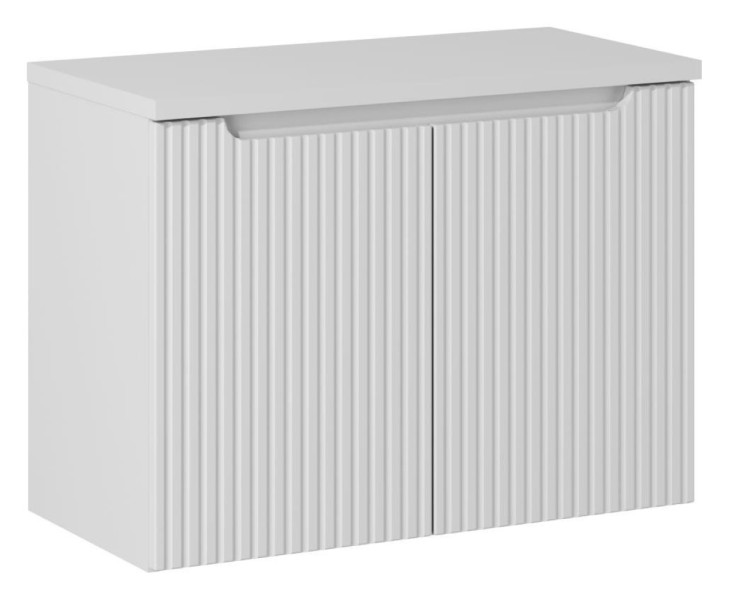 Szafka Pod Umywalkę 80 cm BIAŁA Z BLATEM RYFLE 2D NOVA WHITE 261782