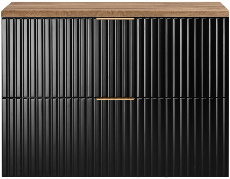 Szafka Pod Umywalkę 80 cm CZARNA Wotan BLAT RYFLE FLOW 349734