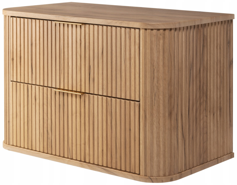 Szafka Pod Umywalkę 80 cm DĄB CRAFT RYFLE Wisząca GLAMOUR 250329