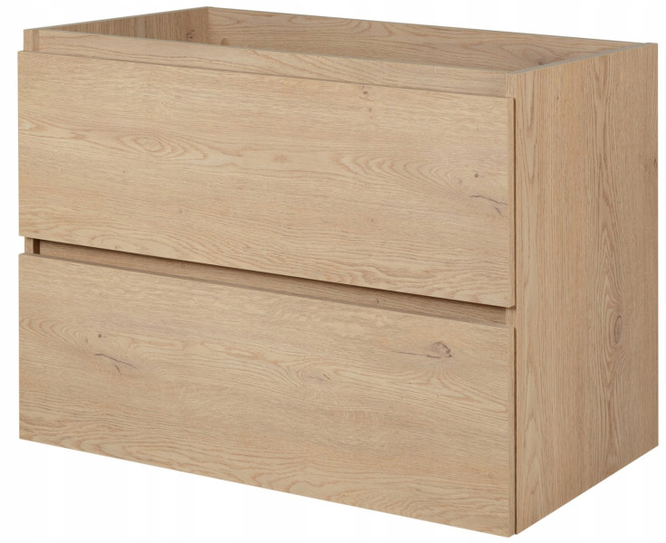 Szafka Pod Umywalkę 80 cm Dąb Jasny Wisząca 2S SIMPLE 395360