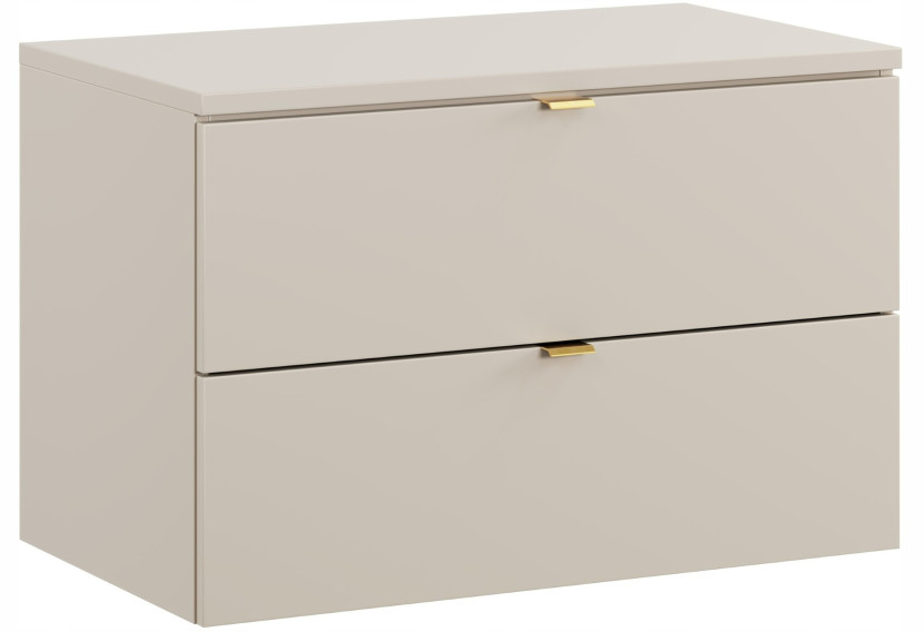 Szafka Pod Umywalkę 80 cm Kaszmir Blat Wisząca 2 Szuflady DALIA 550587