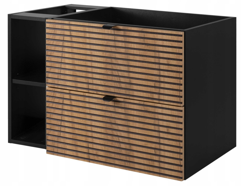 Szafka Pod UMYWALKĘ 80 cm Wisząca FREZOWANA 2S REGAŁ AURA 311321
