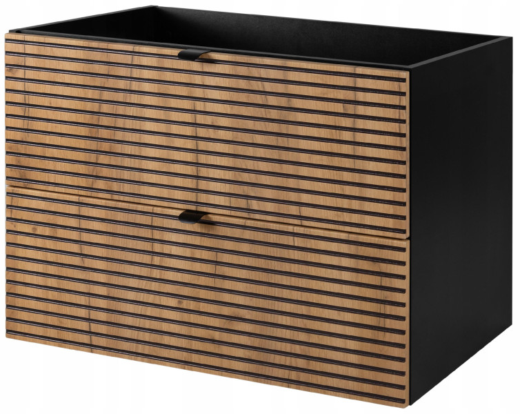 Szafka Pod UMYWALKĘ 80 cm Wisząca FREZOWANY FRONT 2S AURA 311313