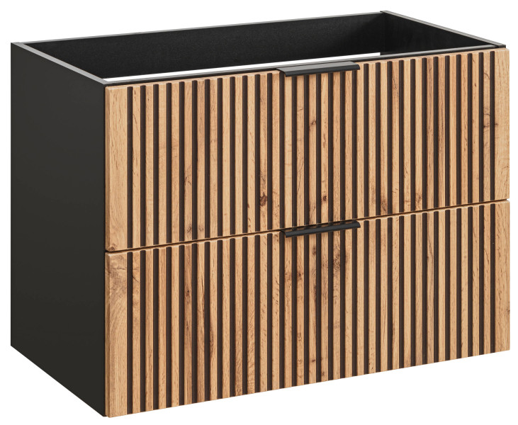Szafka pod umywalkę 80 cm Xilo Black Wotan 121634