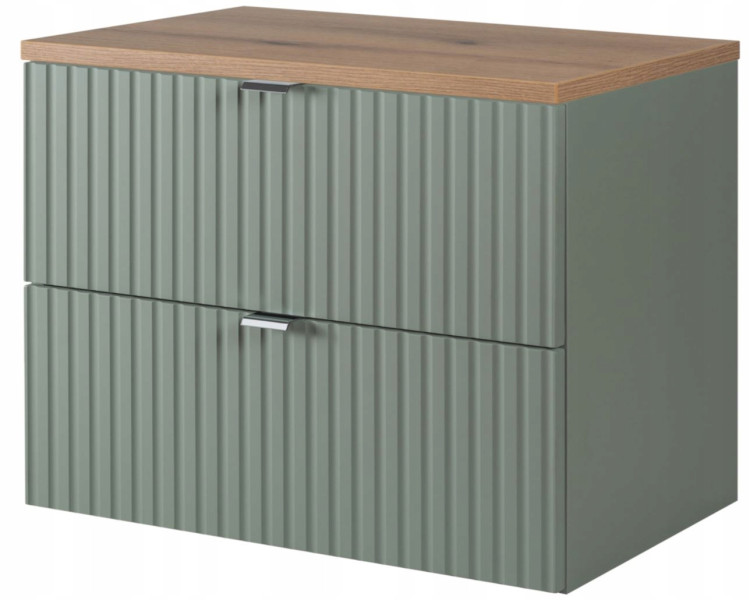 Szafka pod Umywalkę 80 cm z Blatem SZAŁWIA Ryfle LINE GREEN 299813