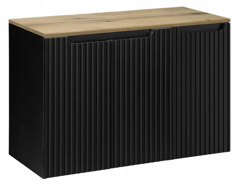 Szafka pod Umywalkę 90 cm CZARNA Wisząca RYFLE NOVA BLACK 232712
