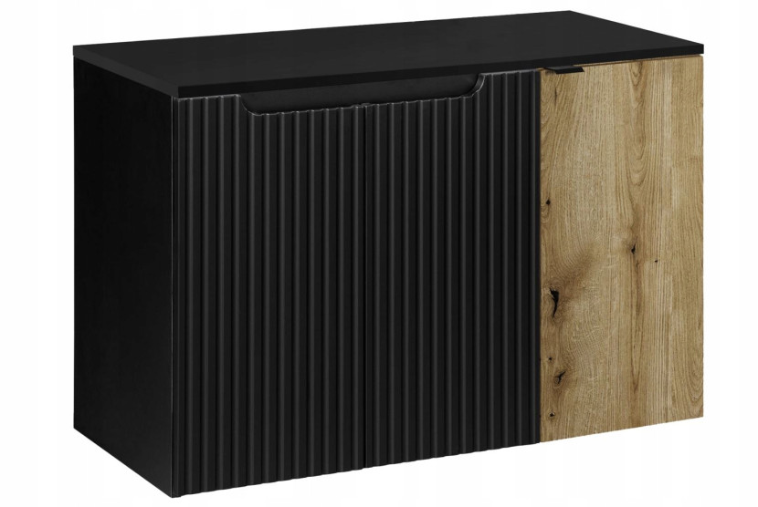 Szafka pod Umywalkę 90 cm z blatem Ryfle NOVA BLACK 221905
