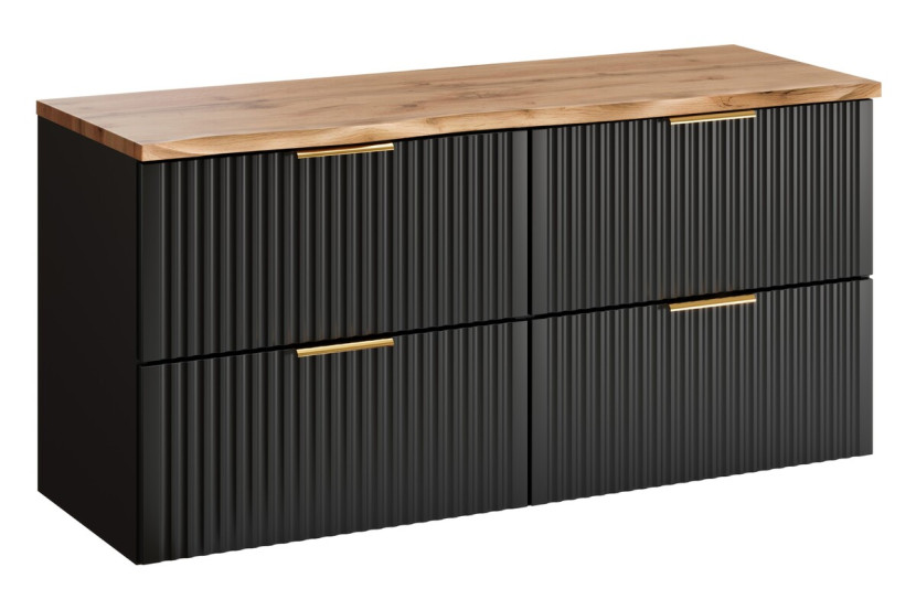 Szafka pod Umywalkę Adel Black 120cm z Blatem 976971