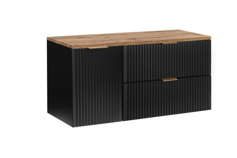 Szafka pod Umywalkę Adel Black 120cm z Blatem 976960