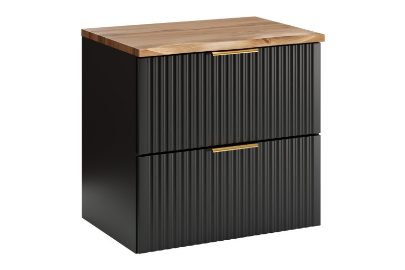 Szafka pod Umywalkę Adel Black 60 cm z Blatem 983780
