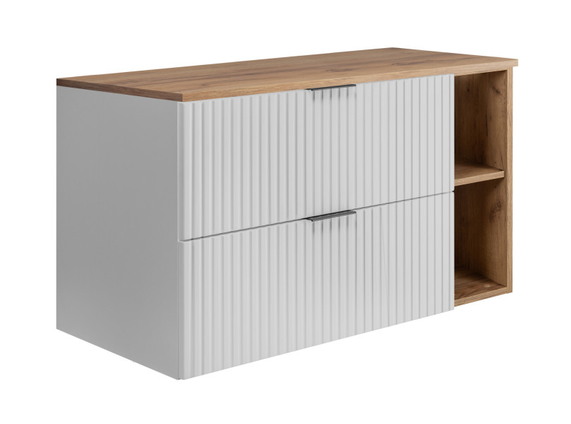 Szafka pod umywalkę, biały / Dąb Craft 100 (80 + 20) x 57 x 46 cm + blat 1060251