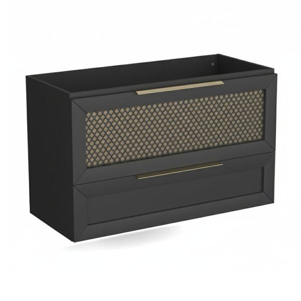 Szafka pod umywalkę CHIC 100 cm czarna półmat/złota 817700