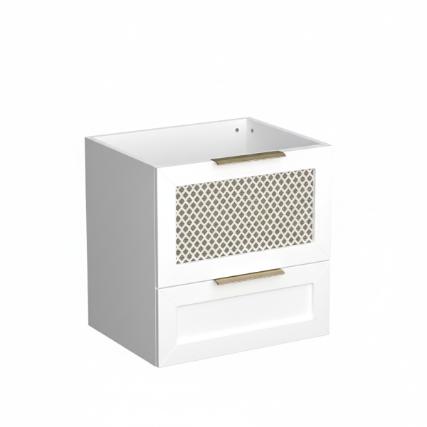 Szafka pod umywalkę CHIC 60 cm biała półmat/złota 817682