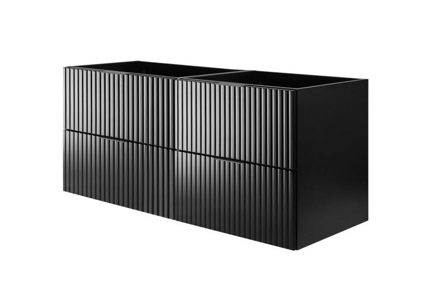 Szafka pod umywalkę, czarna, 120 (2 x 60) x 57 x 46 cm, bez blatu 1060218