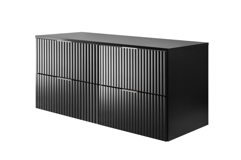 Szafka pod umywalkę, czarna, 120 (2 x 60) x 57 x 46 cm + blat 1060187