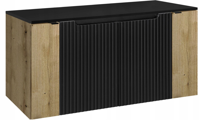 Szafka pod Umywalkę CZARNA 120 cm Wisząca RYFLE NOVA BLACK 221904