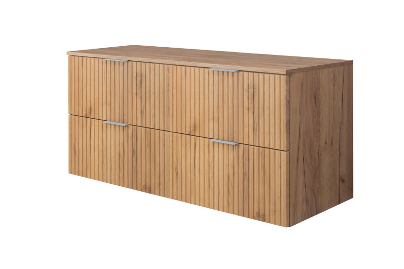 Szafka pod umywalkę, dąb Craft, 120 (2 x 60) x 57 x 46 cm + blat 1060162