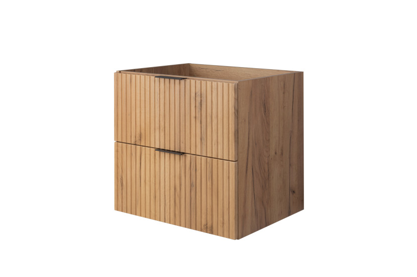 Szafka pod umywalkę, dąb Craft, 60 x 57 x 46 cm, uchwyt czarny, bez blatu 1092296