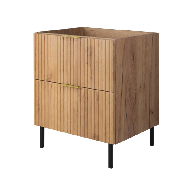Szafka pod umywalkę, dąb Craft, 60 x 77 x 46 cm, bez blatu 1060054