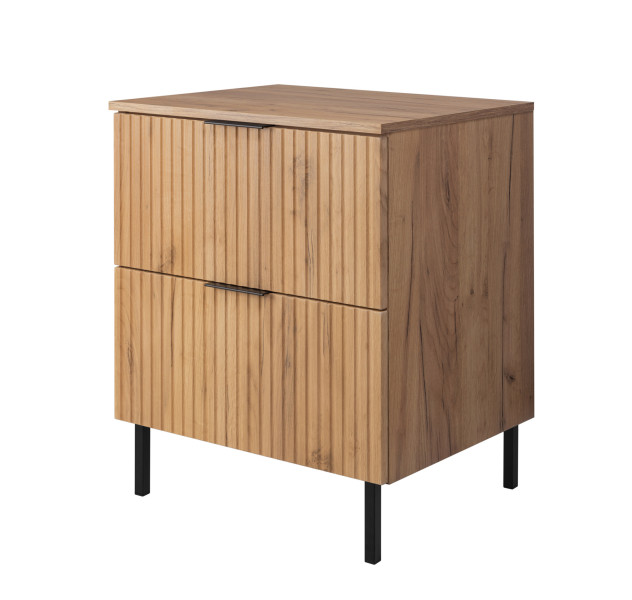 Szafka pod umywalkę, dąb Craft, 60 x 77 x 46 cm + blat 1060183