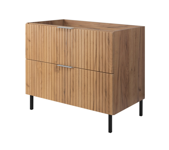 Szafka pod umywalkę, dąb Craft, 80 x 77 x 46 cm, bez blatu 1060256