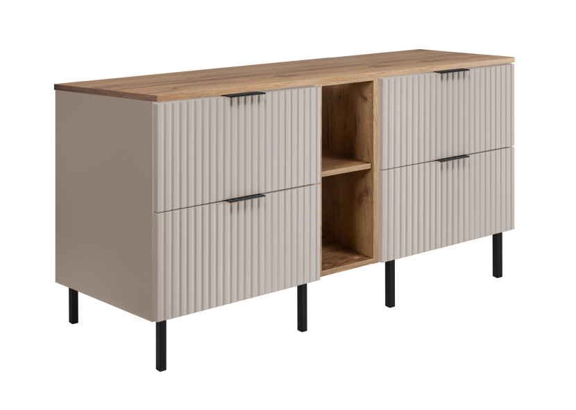 Szafka pod umywalkę, kaszmir/dąb Craft 140 (2 x 60 + 20) x 77 x 46 cm 1058985