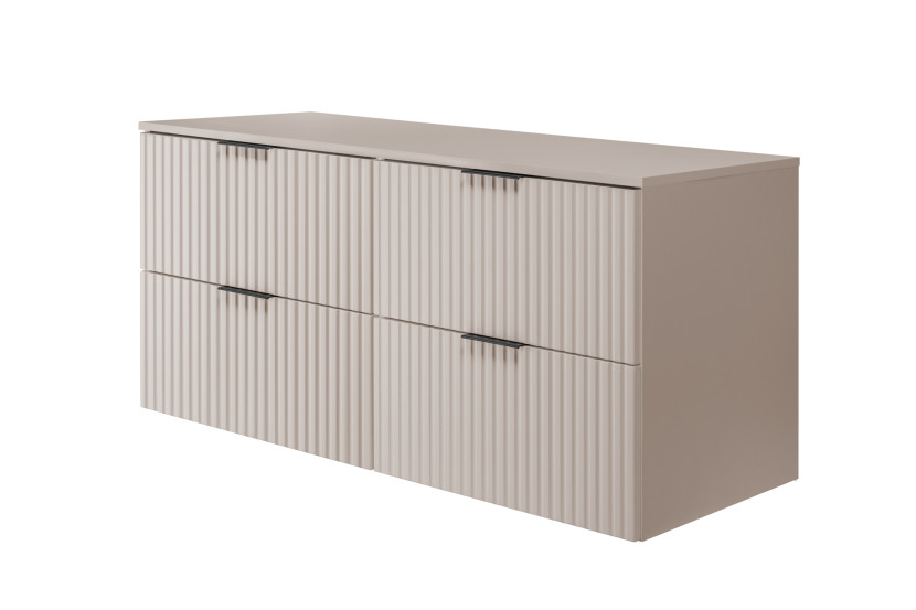 Szafka pod umywalkę kaszmirowa, 120 (2 x 60 cm) x 57 x 46 cm + Blat 1060057