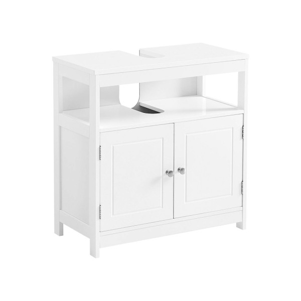 Szafka pod umywalkę łazienkową w stylu skandynawskim, biała 517408