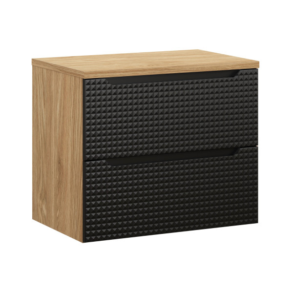Szafka pod Umywalkę Luxor Black 70cm z Blatem 983976
