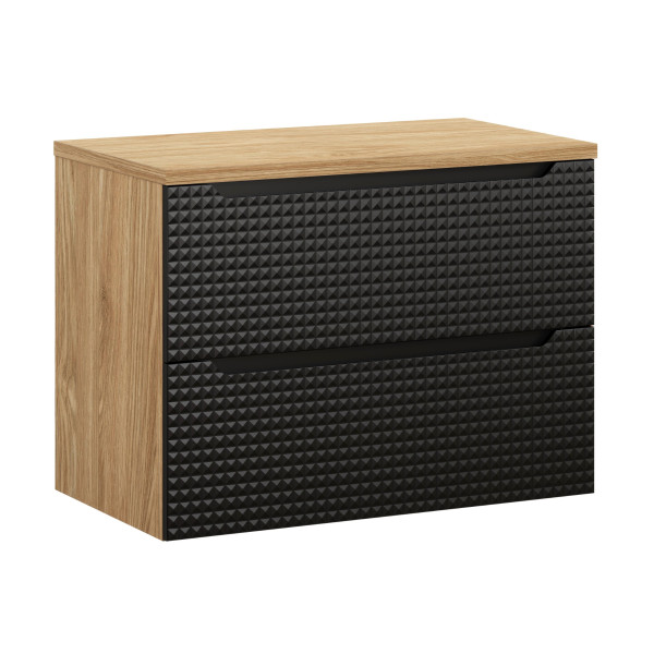 Szafka pod Umywalkę Luxor Black 80cm z Blatem 977074