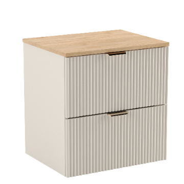 Szafka pod umywalkę nablatową 60 cm Kaszmir z blatem Orzechowym Willy 568190