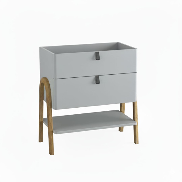 Szafka pod umywalkę nablatową MOSS 70 cm jasno szary półmat 817680