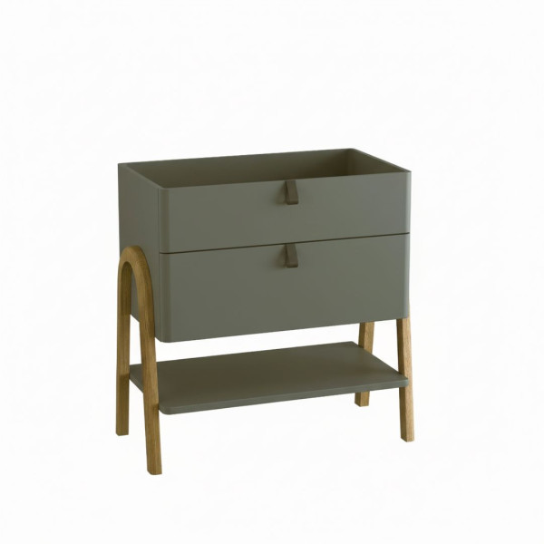 Szafka pod umywalkę nablatową MOSS 70 cm szaro-zielony półma 817697
