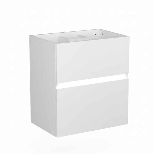 Szafka pod umywalkę NEO 60 cm biały połysk z oświetleniem LED bez umywalki 800873