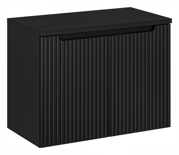 Szafka pod Umywalkę Nova Black 80cm z Blatem 322552